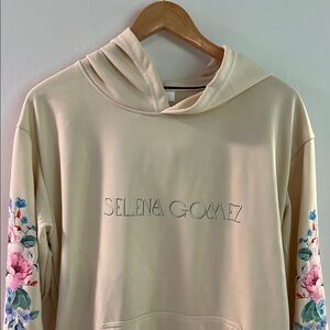 Selena Gomez Cream Green Oversized Hoodie